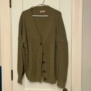 LIKE NEW Olive green cardigan